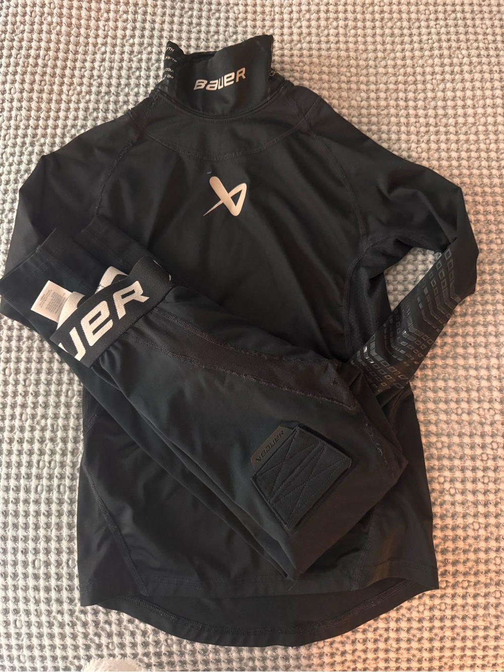Bauer Black Compression Training Top and leggings